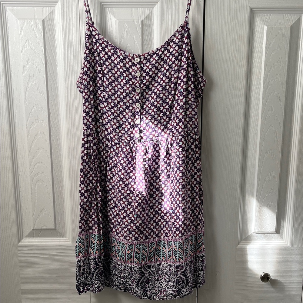 Aeropostale Purple and White Patterned Dress
